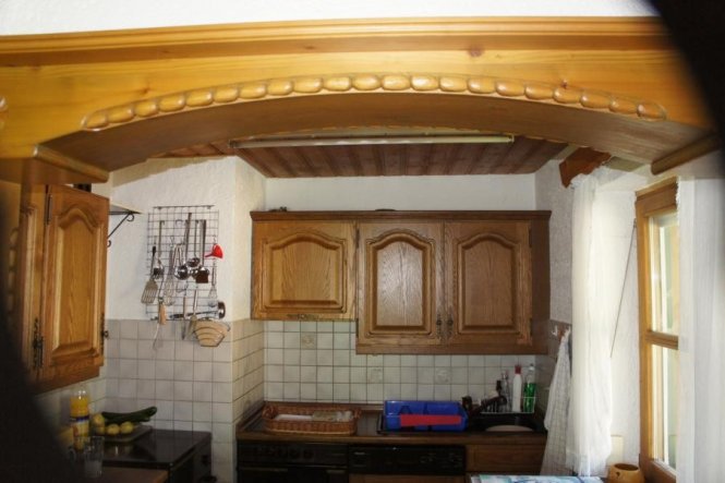 Küche 'Die alte Küche und Esszimmer vor der Renovierung'
