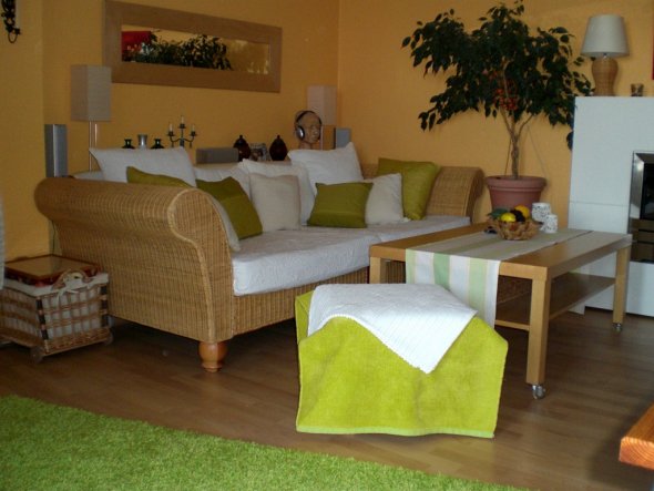 Alte Couch - neue Look - in frühlingsfrischem Grün